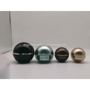 Round Ball Shaped Gold Empty Cosmetic Jars